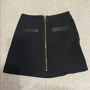 Express Black Mini Skirt with Zipper